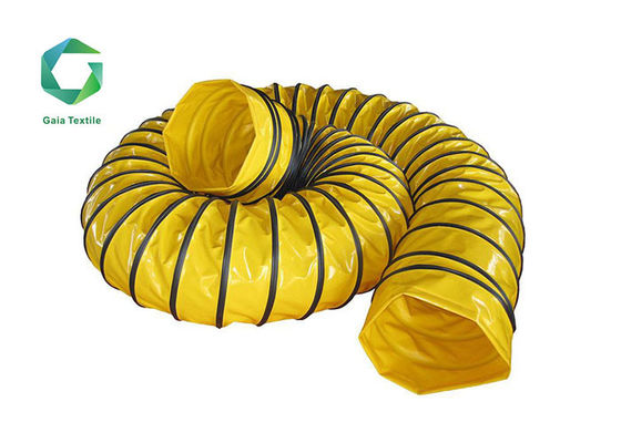 50m Length Polyester Tunnel Vinyl Flex Duct , 550gsm PVC Duct Hose Fabric