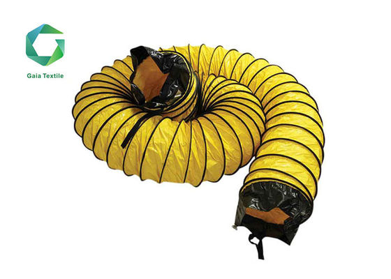 Mining PVC Ventilation Ducting 750gsm Anti Static Vinyl Coated Fabric 100m Length