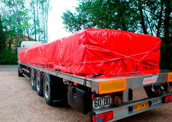80N Adhesion PVC Tarpaulin Truck Cover 450gsm Anti UV Vinyl Coated Fabric Waterproof