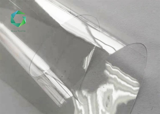 Flatness PVC Transparent Fabric 0.5mm Super Clear Vinyl Sheet 650gsm UV Resistance