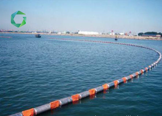 Oil Resistance Indutech Textiles 1350gsm , Flexible PVC Coated Tarpaulin Oil Boom Fence