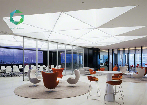 Colorful Polyester Printable Stretch Ceiling PVC 1400N Tensile Strength